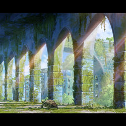 This is a pixiv picture whose title is 旧回廊.