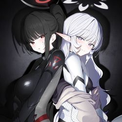 This is a pixiv picture whose title is 🖤🩶.