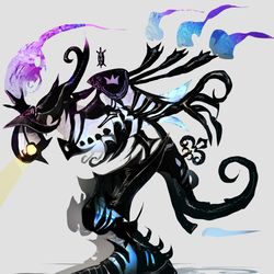 This is a pixiv picture whose title is シャンデラ　騎乗形態.