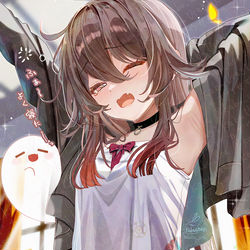 This is a pixiv picture whose title is ねぼすけふわふわ胡桃ちゃん👻.