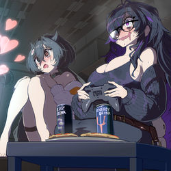 This is a pixiv picture whose title is ひきこもりな2人.