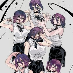 This is a pixiv picture whose title is チェンソーマンレゼ篇【💜レゼダンス纏め💣️】.