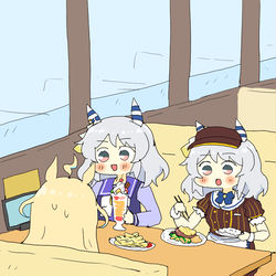 This is a pixiv picture whose title is ココス食べたい人格とココス店員人格の分離に成功したミラ子.