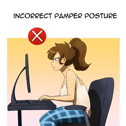 This is a pixiv picture whose title is Proper Pamper Posture.