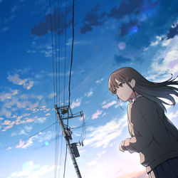 This is a pixiv picture whose title is 薄明.