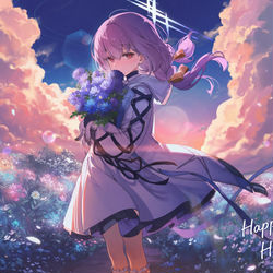 This is a pixiv picture whose title is 秤アツコ生誕祭.