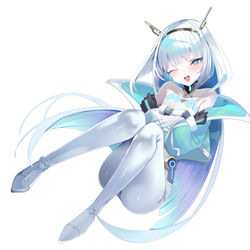 This is a pixiv picture whose title is 『対話プロトコルα』 キービジュアル.