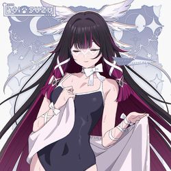 This is a pixiv picture whose title is コロンビーナ【スク水のすがた】.