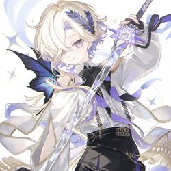 This is a pixiv picture whose title is 揺羽の晶刃.