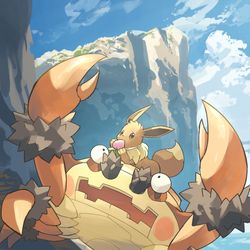 This is a pixiv picture whose title is 崖際の配達人.