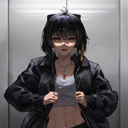 This is a pixiv picture whose title is FRover in jacket.