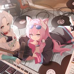 This is a pixiv picture whose title is Melody on the floor.