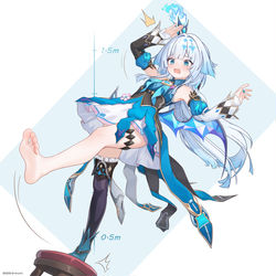 This is a pixiv picture whose title is 站在凳子上合计1.5米是真的吗 (ᕑᗢᓫ∗)˒.