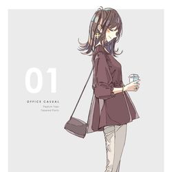 This is a pixiv picture whose title is ペプラムトップス.