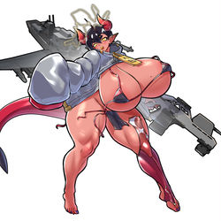 This is a pixiv picture whose title is 番茄恶魔 重制立绘.