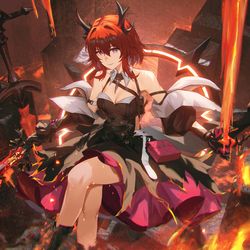 This is a pixiv picture whose title is Laevatain.