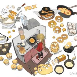 This is a pixiv picture whose title is ミックスミックス！.