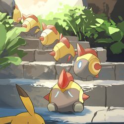 This is a pixiv picture whose title is つかれた.