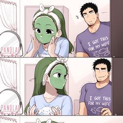 This is a pixiv picture whose title is スキンケア🐻.