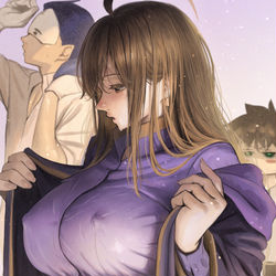 This is a pixiv picture whose title is 『あつ・・・』.