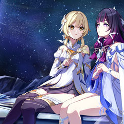 This is a pixiv picture whose title is コロンビーナと旅人.