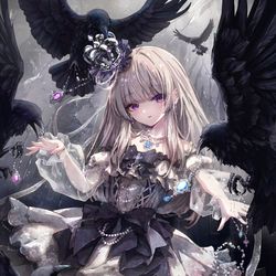 This is a pixiv picture whose title is カラス達のプレゼント.