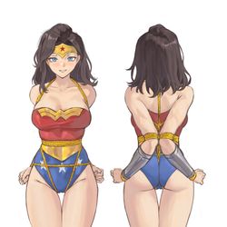 This is a pixiv picture whose title is 丁字裤缚神奇女侠（绳缚图鉴第三弹！）.