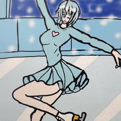 This is a pixiv picture whose title is アイススケーター・さやか⛸️☃️.