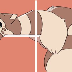 This is a pixiv picture whose title is 枠でくつろぐオオタチ.