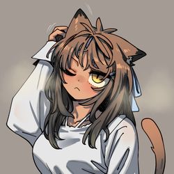 This is a pixiv picture whose title is nekome.