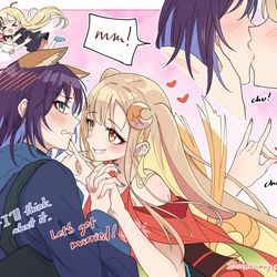 This is a pixiv picture whose title is Iroha x Kaguya.