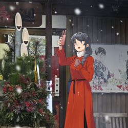 This is a pixiv picture whose title is 温泉ブタ野郎は水明館の魅力に抗えない.