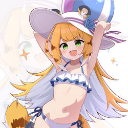 This is a pixiv picture whose title is 福福泳装.