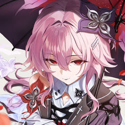 This is a pixiv picture whose title is 長夜月.