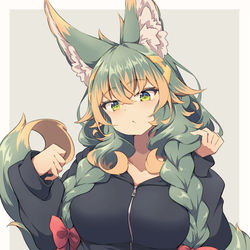 This is a pixiv picture whose title is おさげな雷華ちゃん.