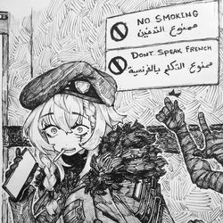 This is a pixiv picture whose title is Saruei in the Hallway.