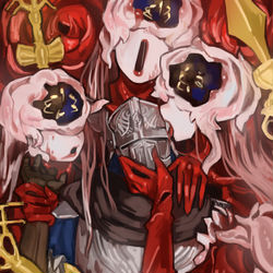 This is a pixiv picture whose title is 那追踪者被打跪在地，定是要拖去当做星努力口牙.