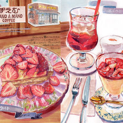 This is a pixiv picture whose title is 喫茶店.