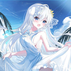 This is a pixiv picture whose title is サマーこいぬ.