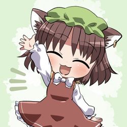 This is a pixiv picture whose title is ちぇんちゃんがやってきた！.