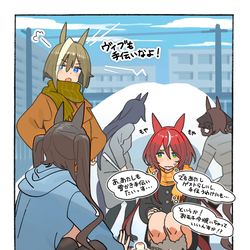 This is a pixiv picture whose title is かまくら待機.