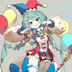 This is a pixiv picture whose title is 真理果 小丑ver.