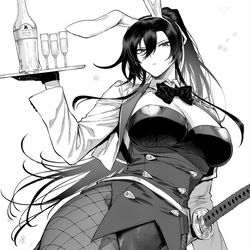 This is a pixiv picture whose title is バニー神楽.