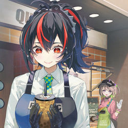 This is a pixiv picture whose title is また来てね、常連さん.