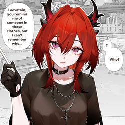 This is a pixiv picture whose title is Laevatain? Surtr?.