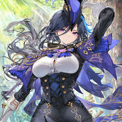 This is a pixiv picture whose title is クロリンデ ボタンは頑張らないでいい.