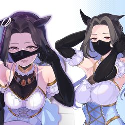 This is a pixiv picture whose title is 黒鹿毛のセントライト.