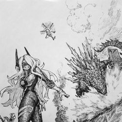 This is a pixiv picture whose title is Queen Bee Mount Lady.