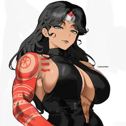 This is a pixiv picture whose title is absolute wonder woman.