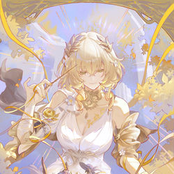 This is a pixiv picture whose title is 黄金的织者.